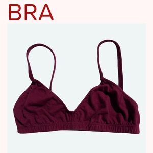 PANSY Organic Cotton Wine Red “Wrong” Bra SZ L